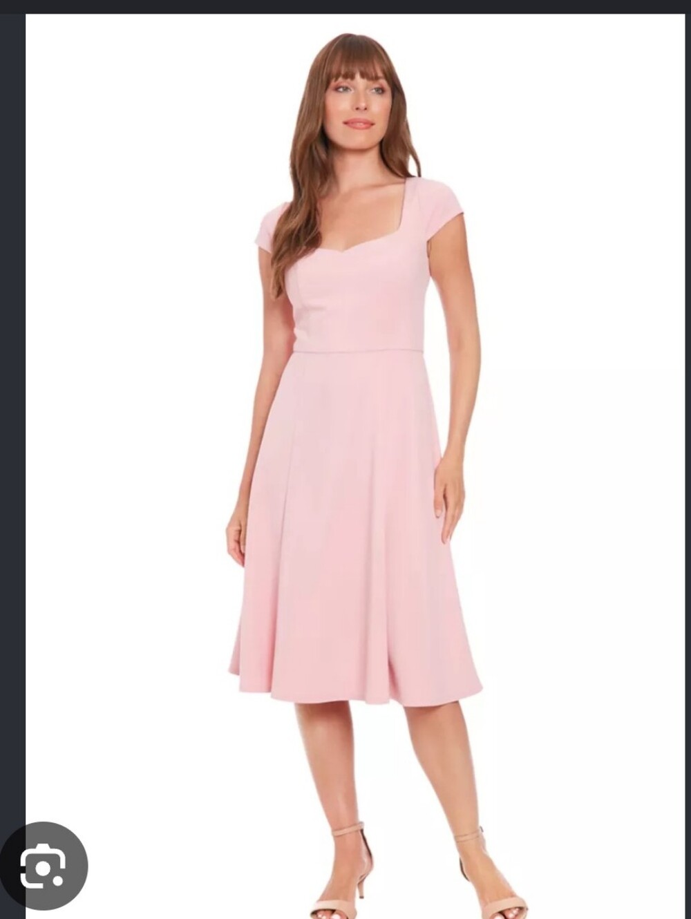 London Times Petites Pink Fit Flare Sweetheart Neck Dress 6P NWT $99 Party